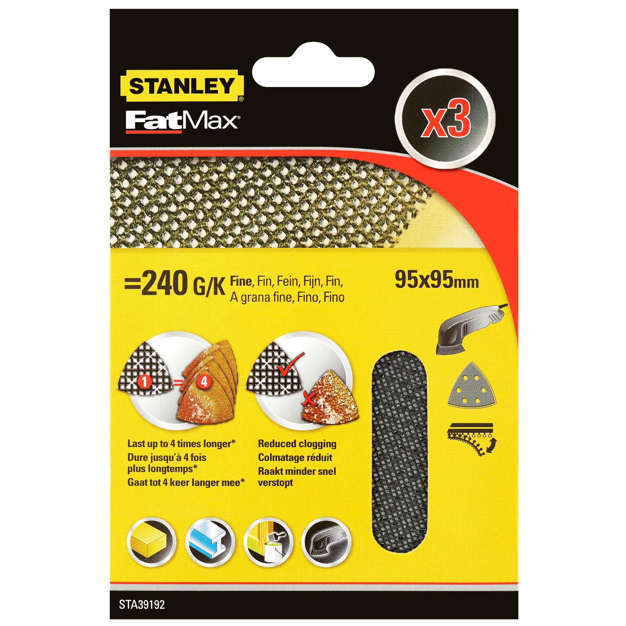 Mriežka brúsna,delta P240, suchý zips, 3ks FATMAX STA39192
