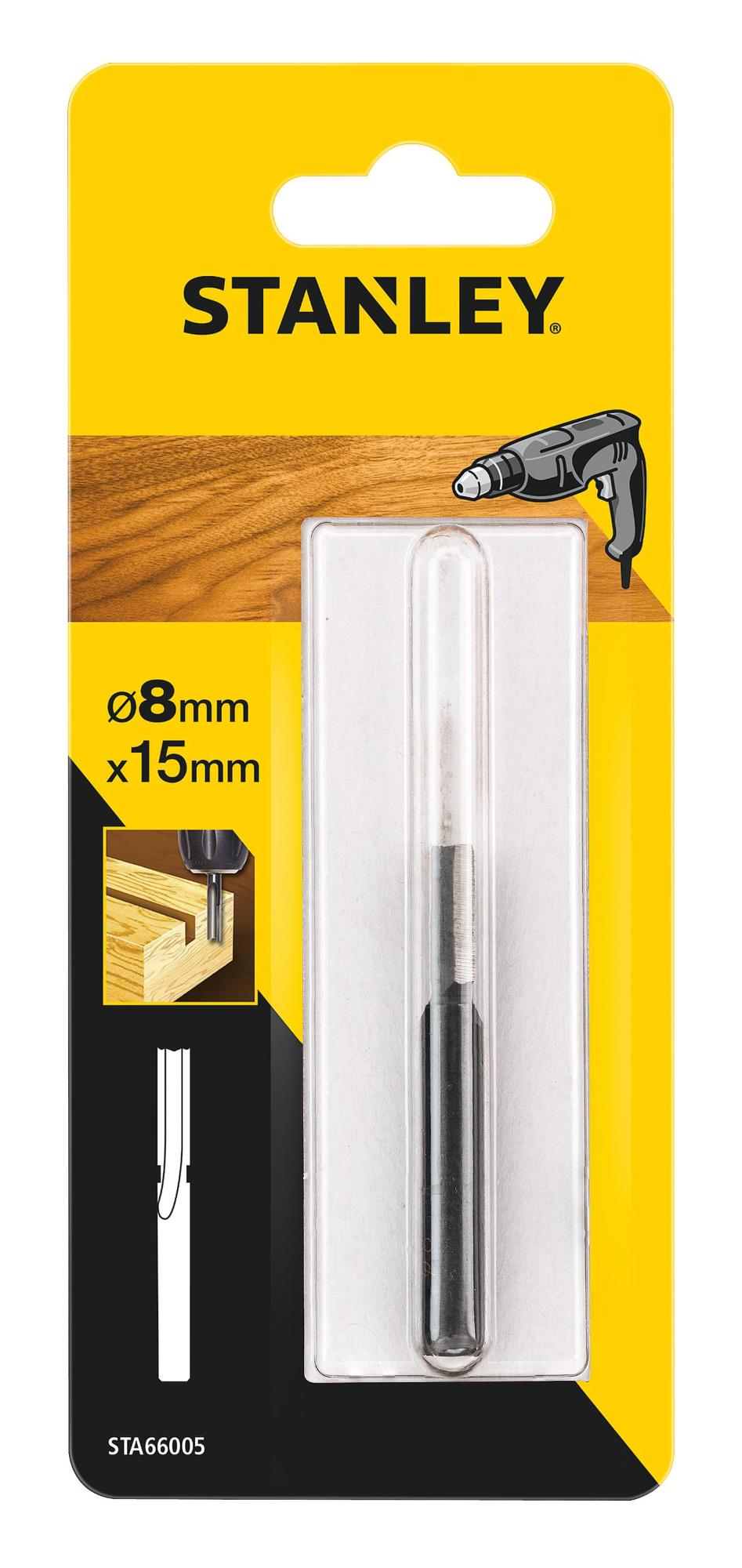Fréza do dreva drážkovacia rovná dlhá pr.8mm, prac. dĺžka 15mm, stopka pr.8mm FATMAX STA66005