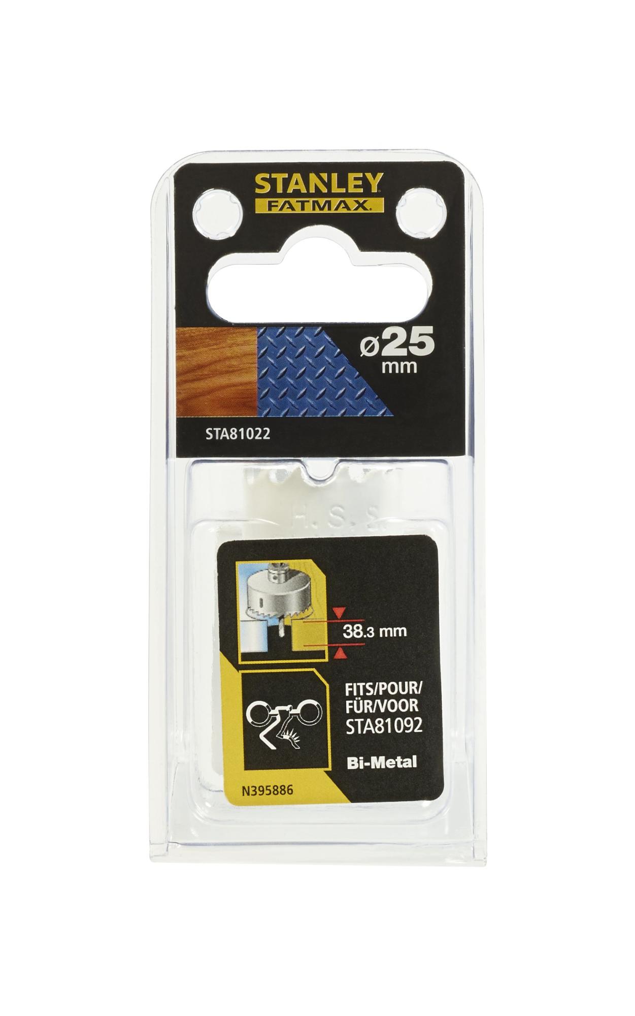 Vrták korunkový BiMetal pr.25 x hl.38,3mm FATMAX STA81022