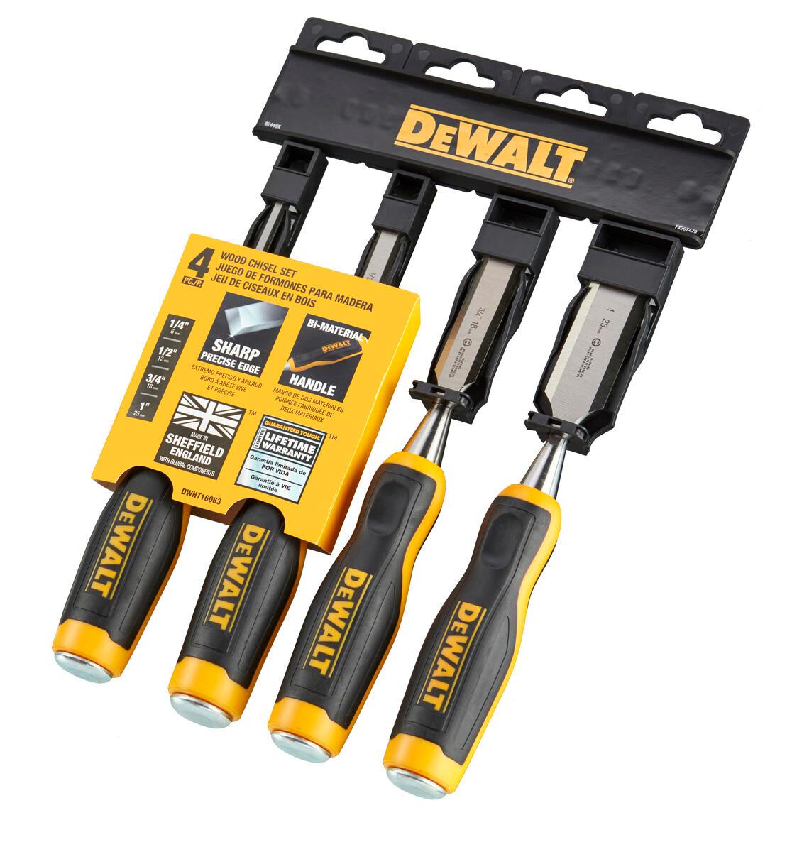 Sada klasických dlát – sada 4ks: 6, 12, 18, 25mm DEWALT DWHT0-16063