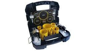 Sada koruniek 11 dielna 22,29,35,44,51,64,68mm 2x adaptér 2x vodiaci vrták v kufri DEWALT DT90353