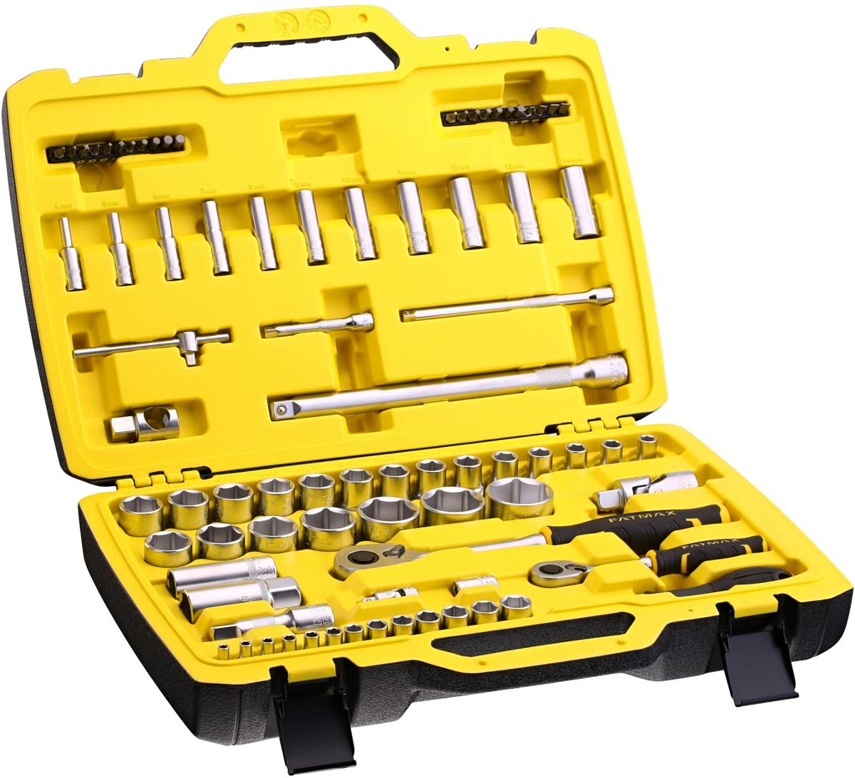 Sada račne a hlavíc 1/4" a 1/2" 81dielna FatMax® 6 hranné hlavice kufrík STANLEY FMMT82826-1