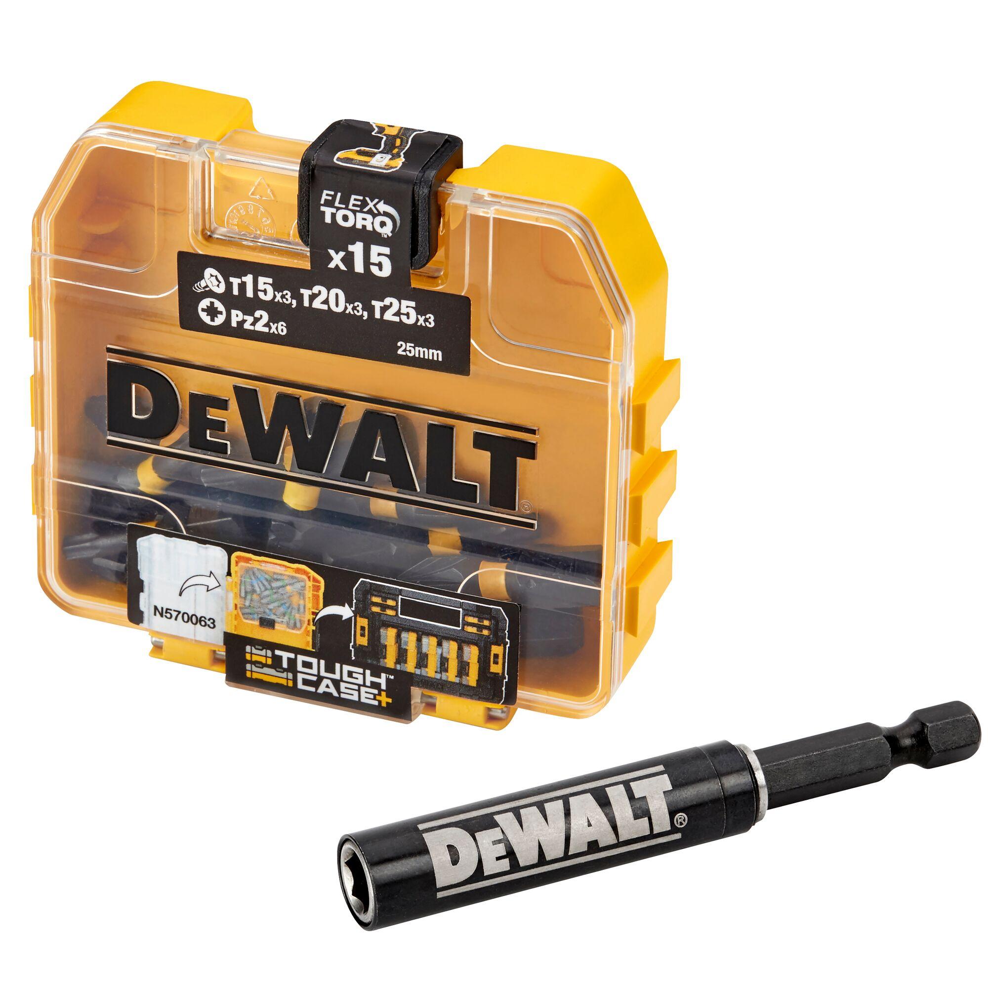 Sada bitov 25mm PZ2, T15, T20, T25 FlexTorq 16 dielna DEWALT DT70522T