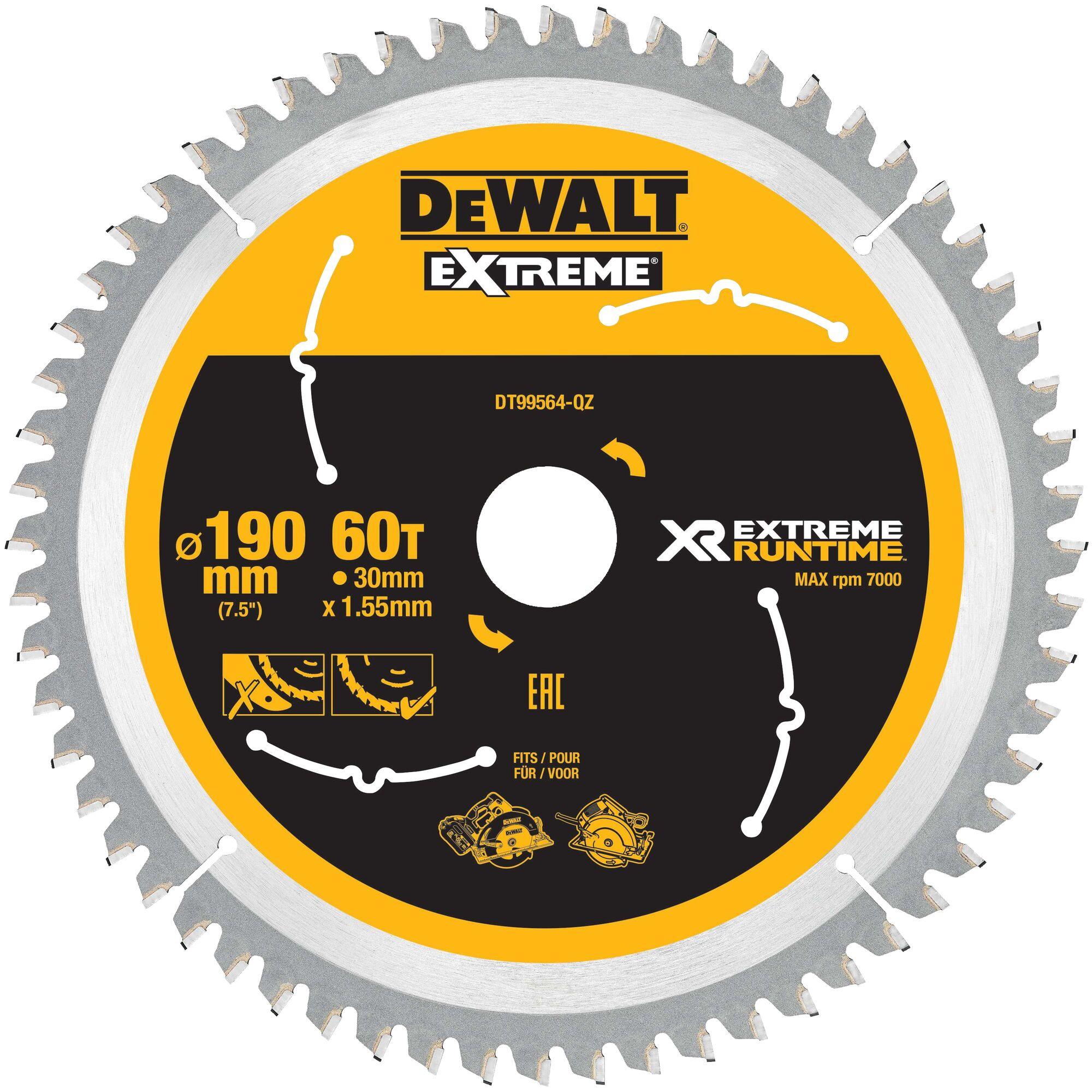 Kotúč pílový 190x30mm 60Z XR EXTREME® RUNTIME DEWALT DT99564