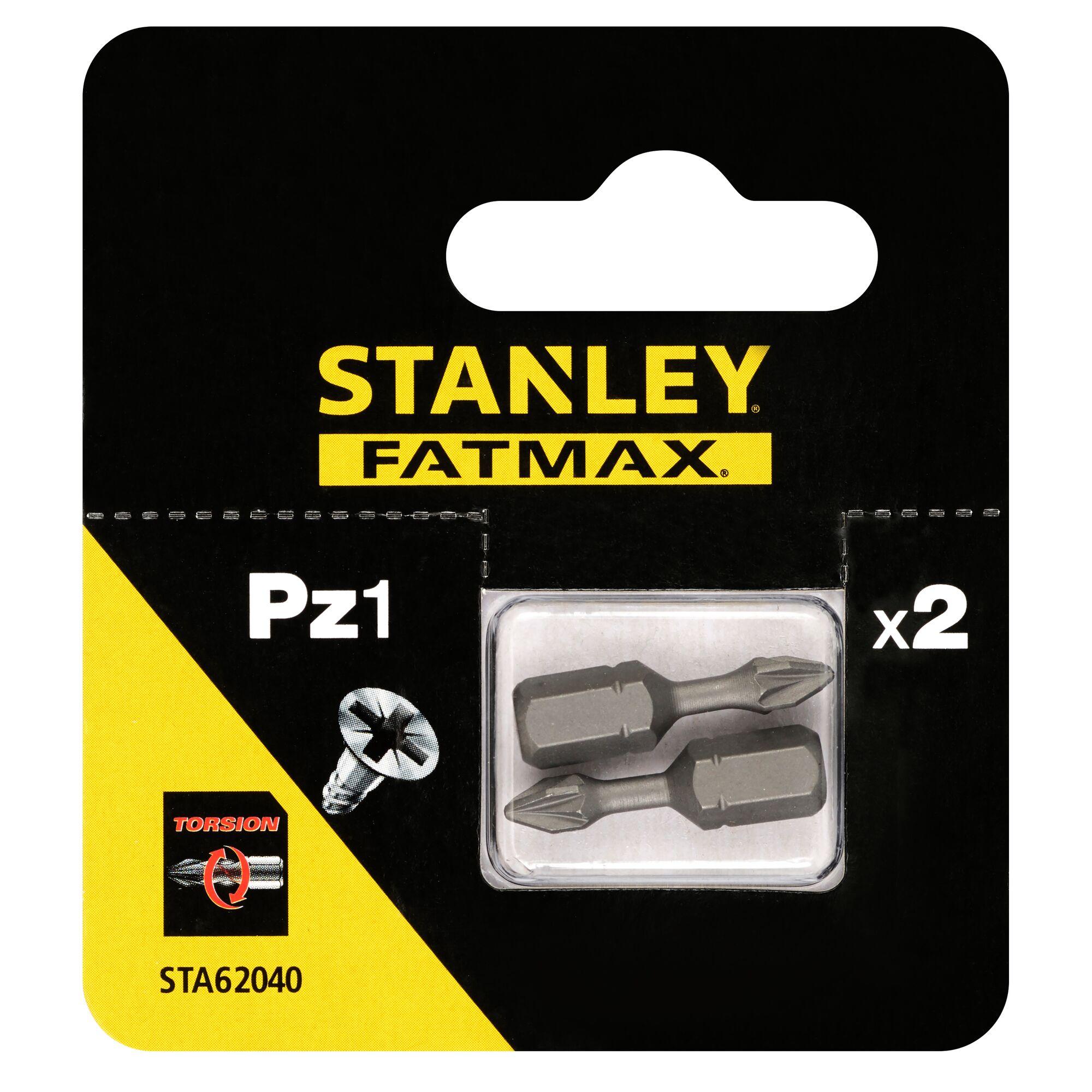 Bit skrutkovací torzný PZ1 x 25mm, 2ks FATMAX STA62040