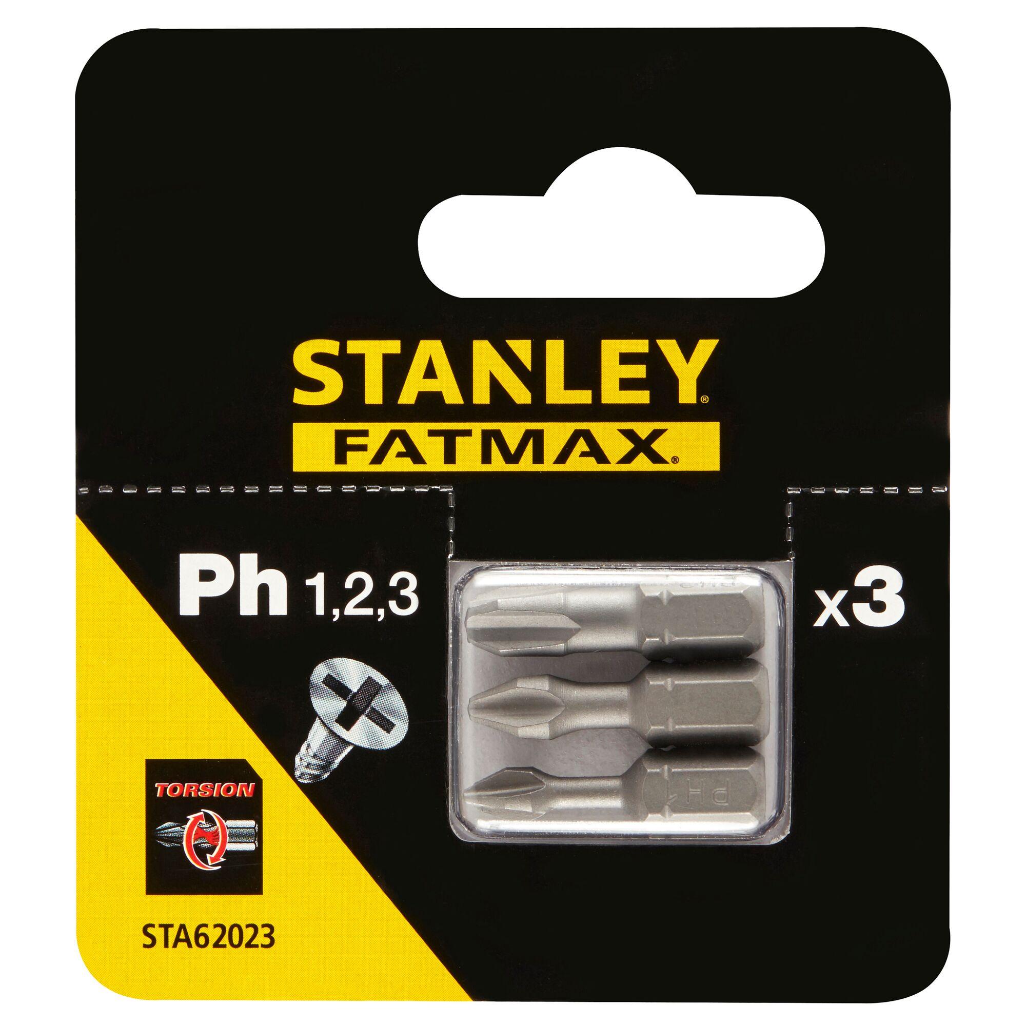 Bit skrutkovací torzný PH1-2-3 x 25mm, sada 3 díly FATMAX STA62023