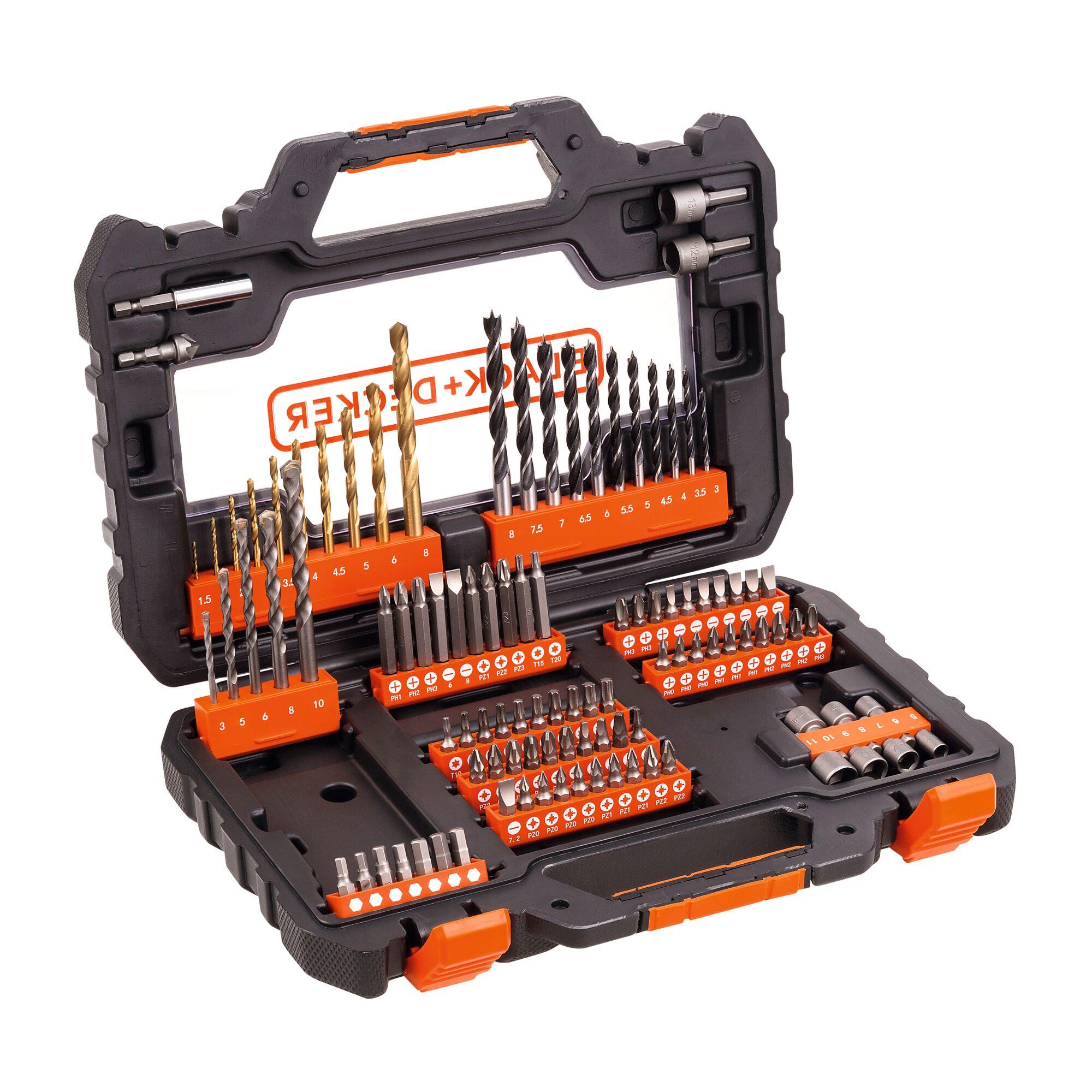 SADA 104 dielna - vrtáky, bity a nástrč. kľúče Black and Decker A7230