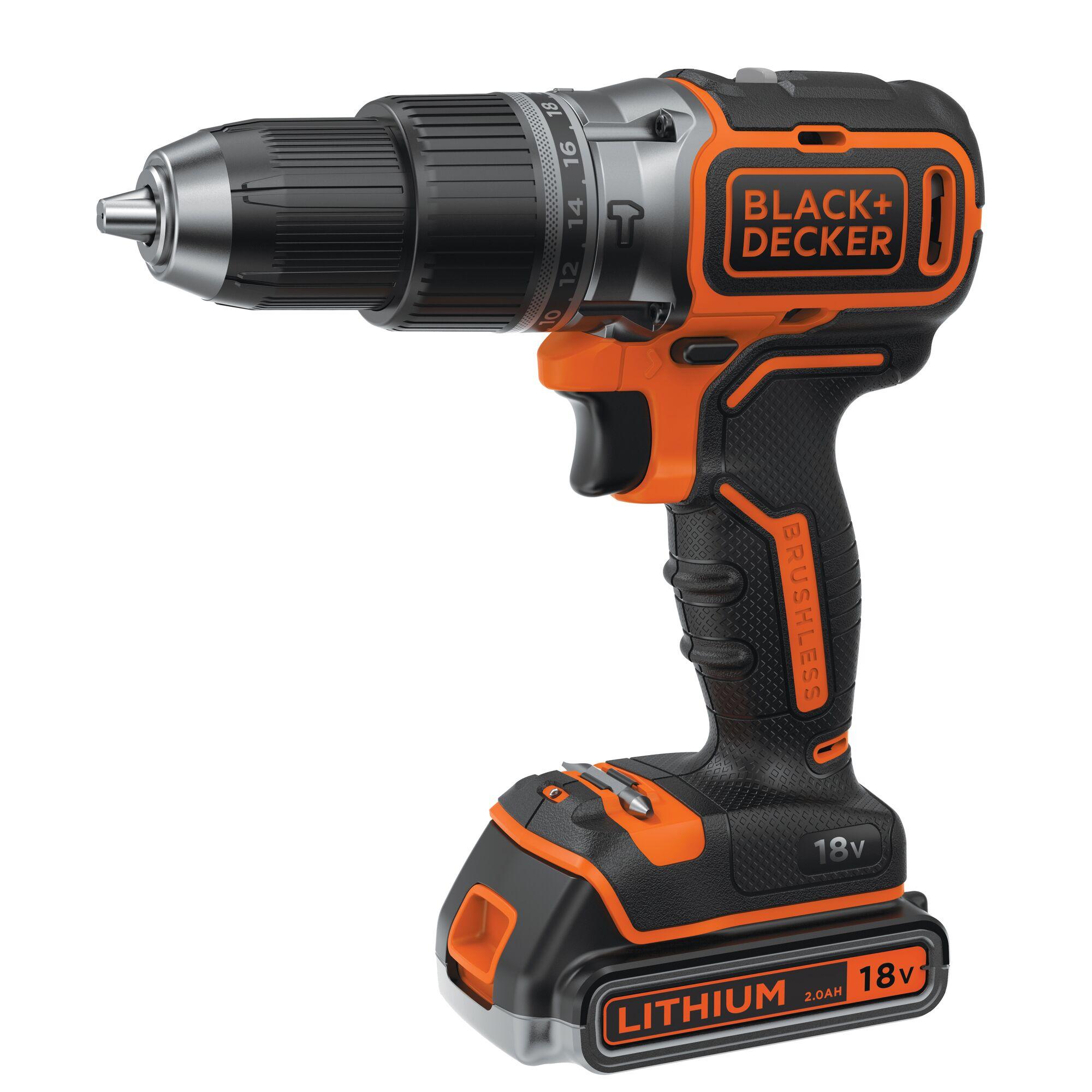 Vŕtačka príklepová bezuhlíková 18V 1x1,5Ah Li-Ion, kufor, nabíjačka Black and Decker BL188K