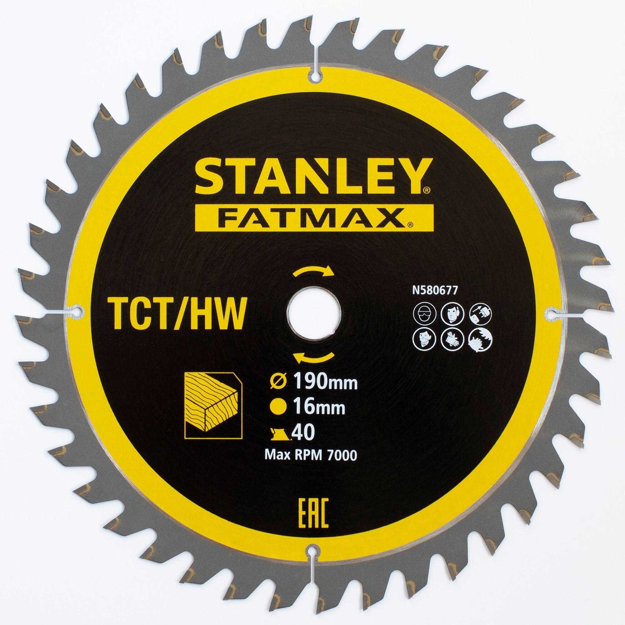 Kotúč pílový TCT/HM O 190 x 16 x 1 mm, 40 zubov, pre aku pokosovú pílu SFMCS701 FATMAX STA13365