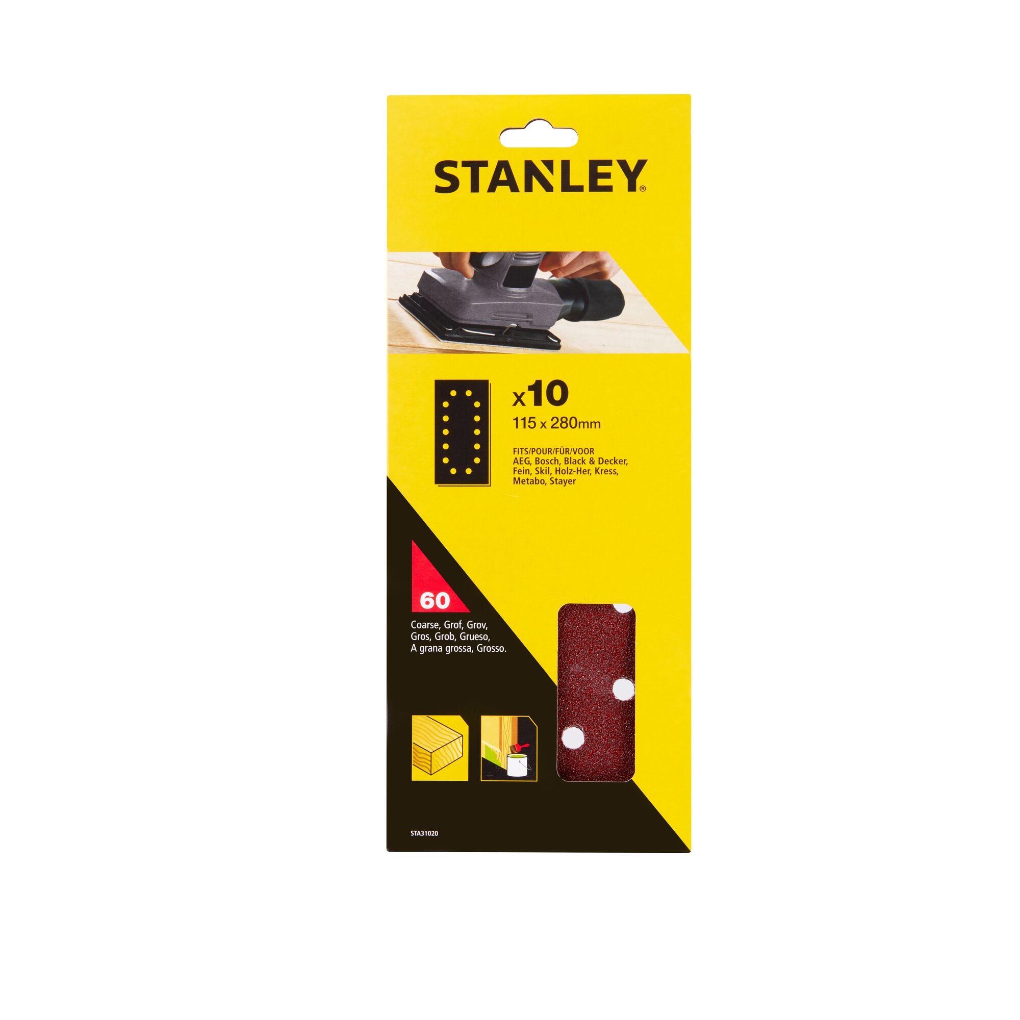 Papier brúsny dierovaný 115x280mm P60 drevo/lak/kov/pvc 10ks pre vibračnú brúsku FATMAX STA31020
