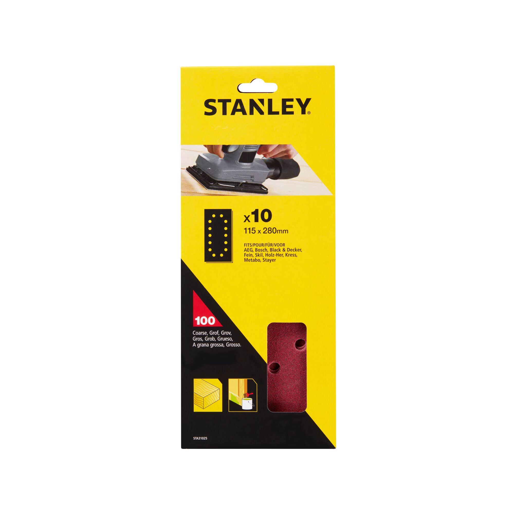 Papier brúsny dierovaný 115x280mm P100 drevo/lak/kov/pvc 10ks pre vibračnú brúsku FATMAX STA31025