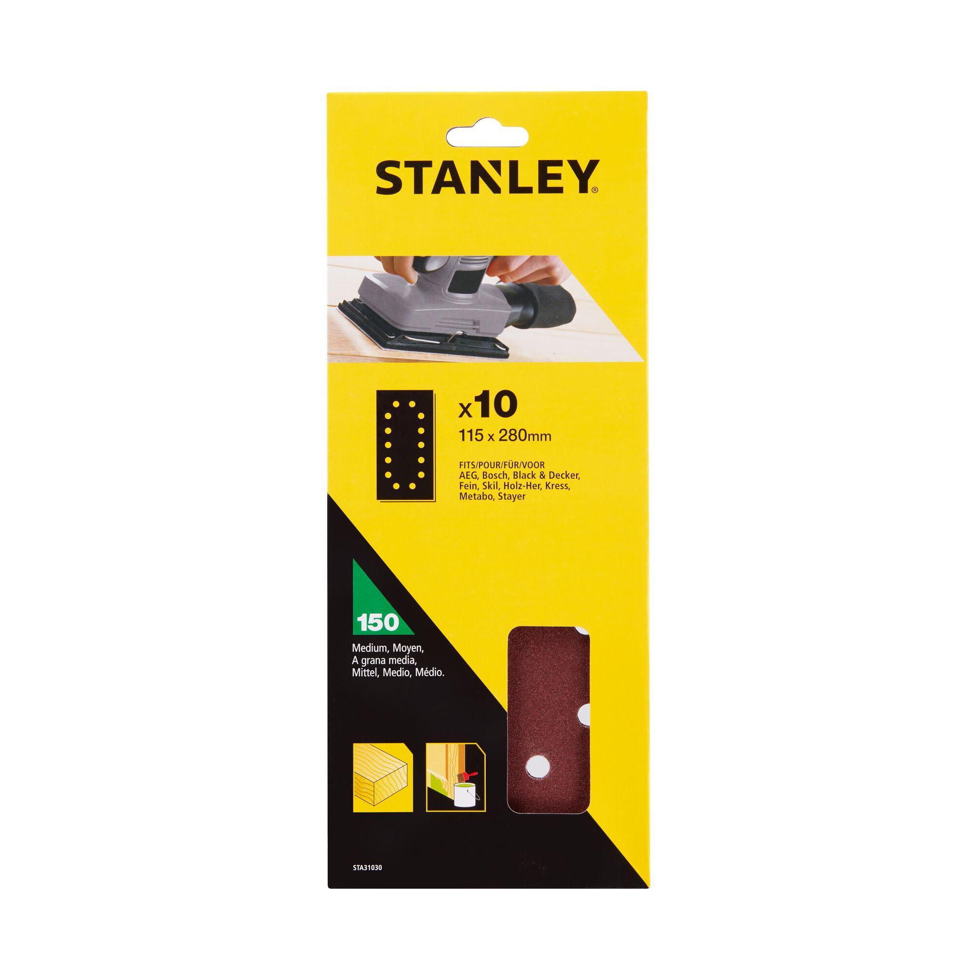 Papier brúsny dierovaný 115x280mm P150 drevo/lak/kov/pvc 10ks pre vibračnú brúsku FATMAX STA31030
