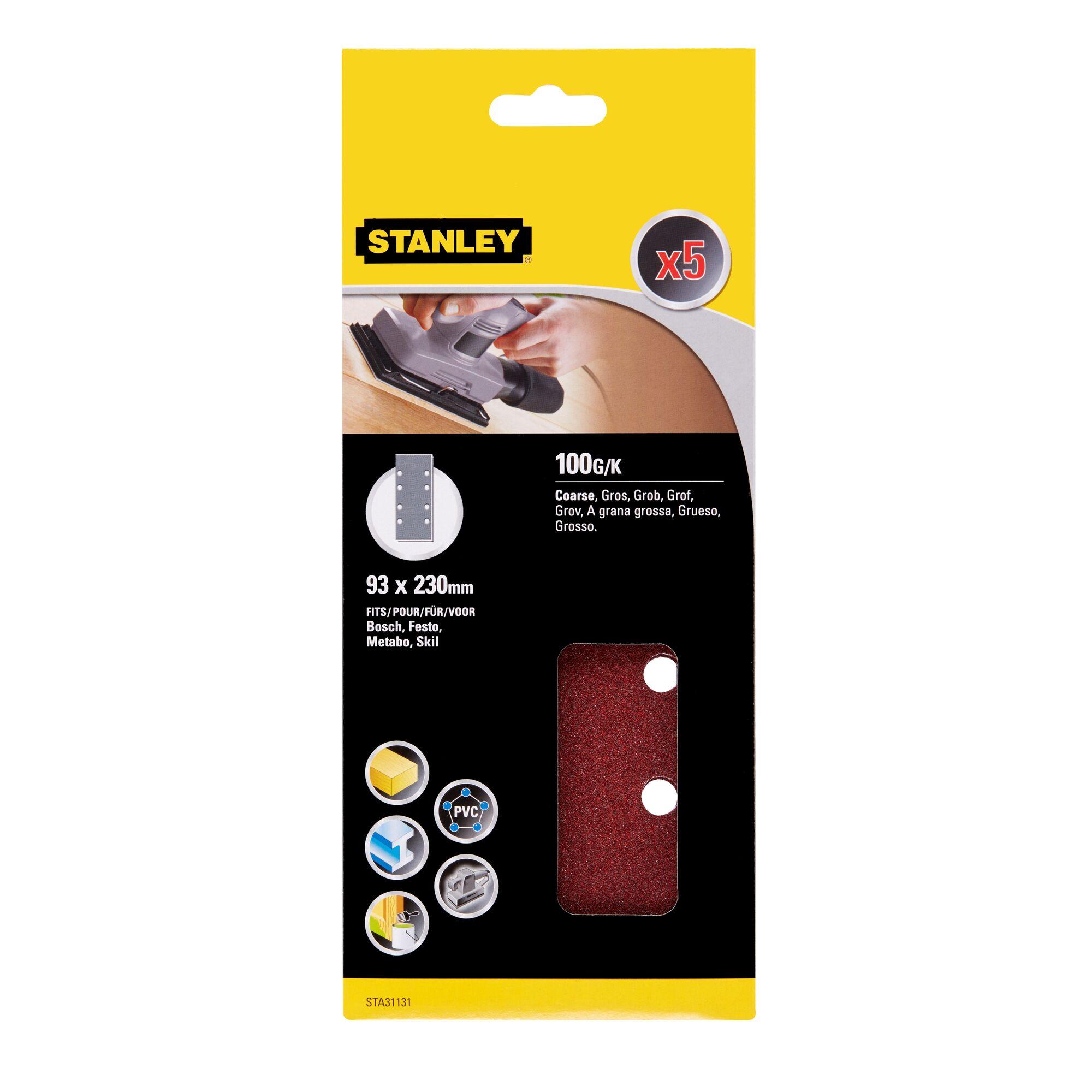 Papier brúsny pre vibračnú brúsku dierovaný 93 x 230 mm P100, 5 ks FATMAX STA31131