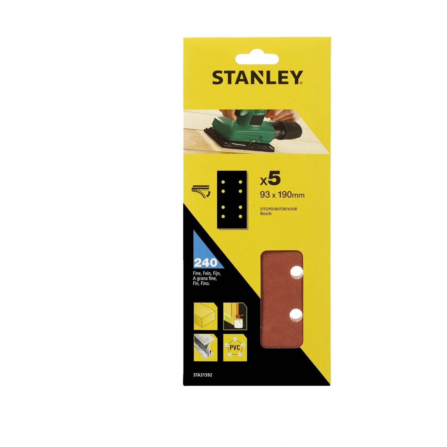 Papier brúsny pre vibračnú brúsku dierovaný 93 x 230 mm, P240, 5 ks FATMAX STA31592