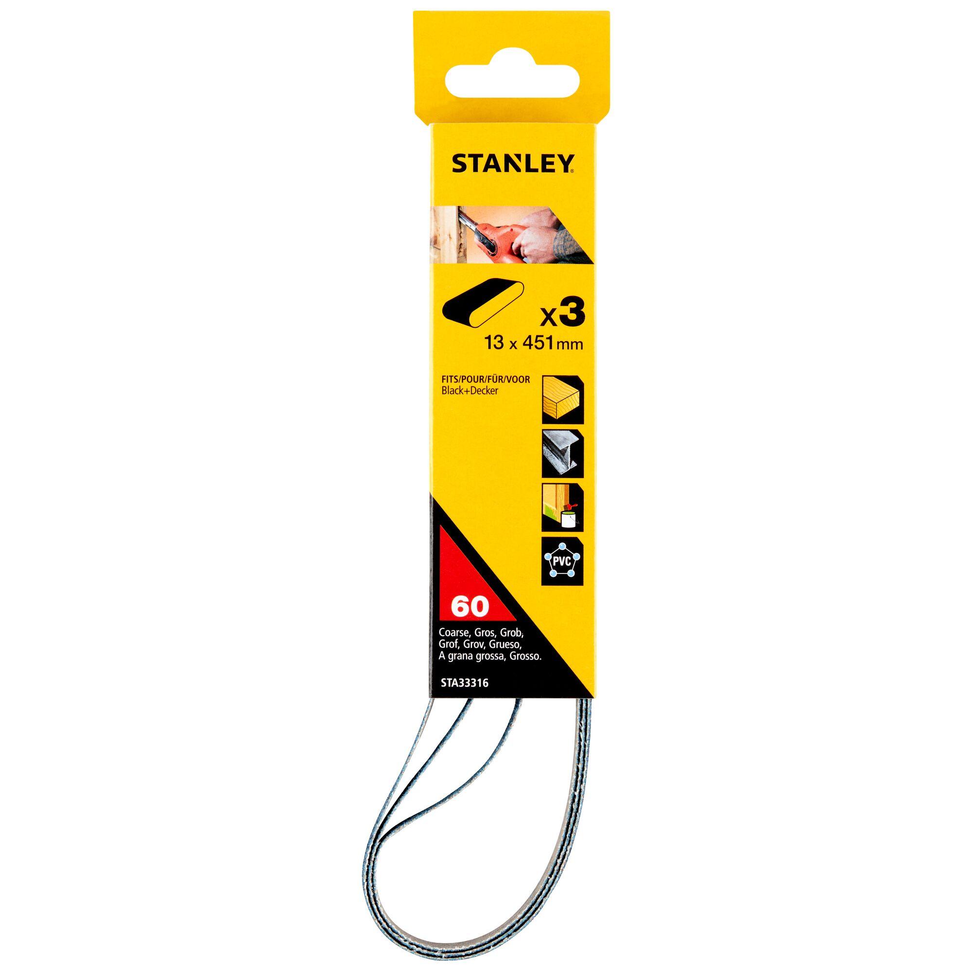 Pás brúsny pre pásové pilníky 13x455mm karbid silikonu P60 3ks pre BD DCM200 FATMAX STA33316