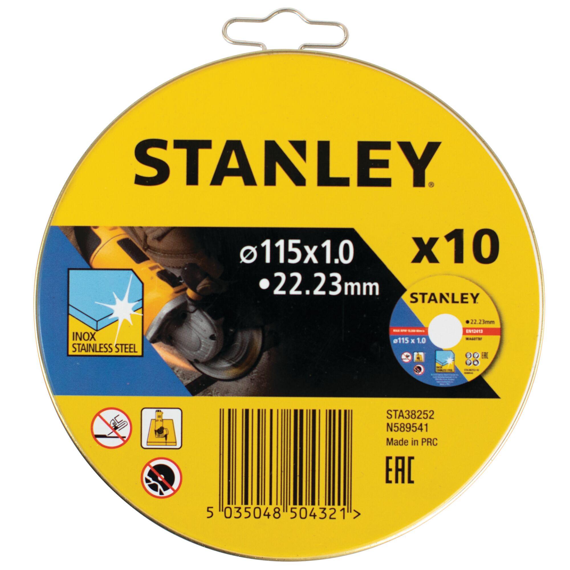 Kotúč rezný na nerez ocel 115x1x22,2mm 10ks kovová krabička FATMAX STA38252