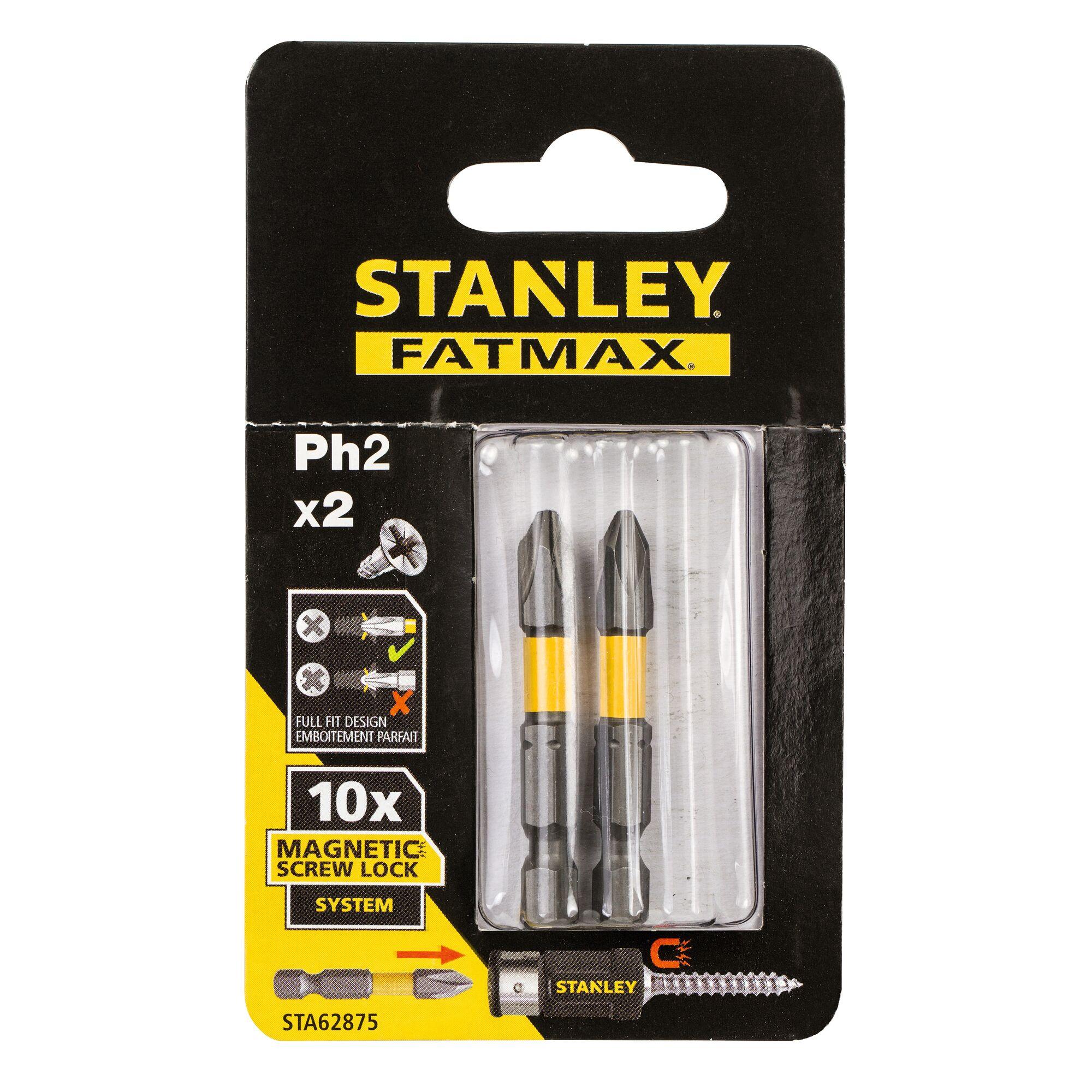 Bity skrutkovacie s magnetickým ScrewLock systémem PH2 x 50 mm, 2 ks FATMAX STA62875