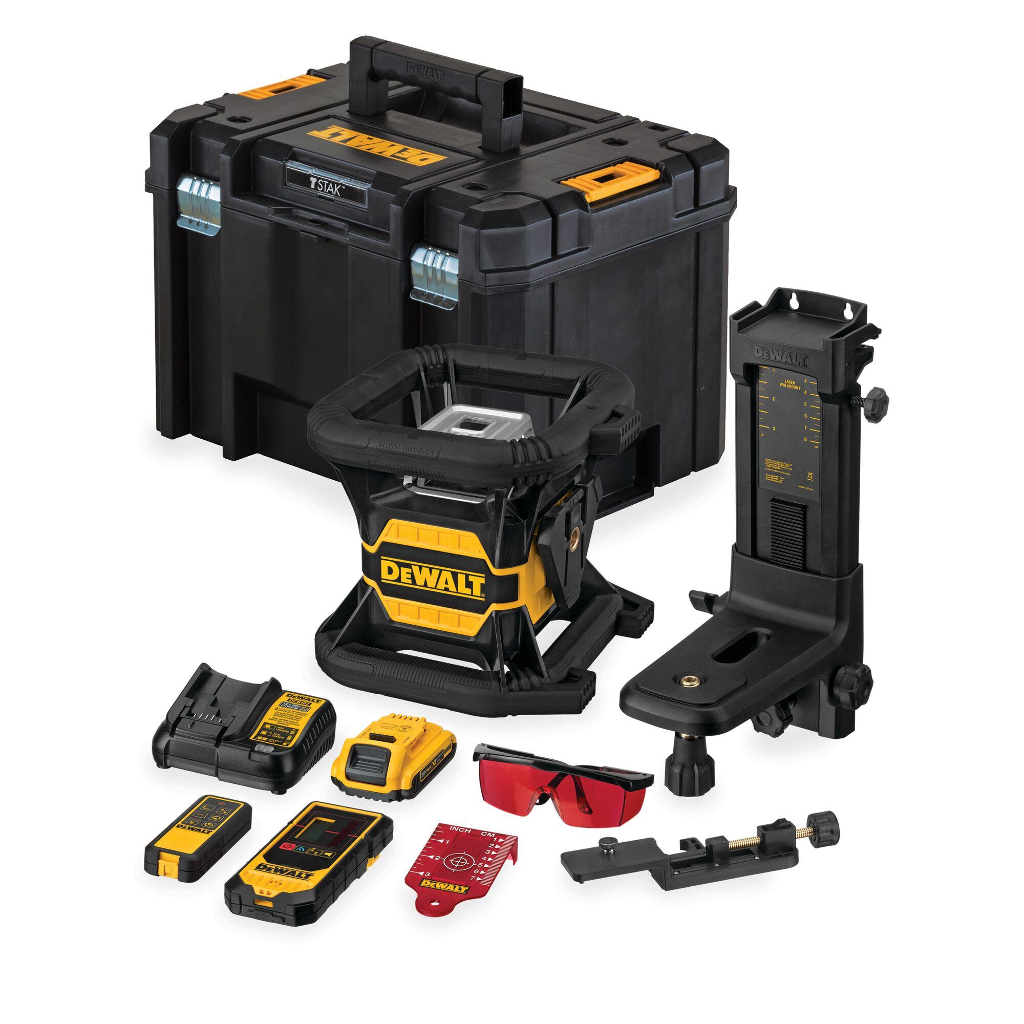 Laser rotačný 360° červený 18V ToolConnect 1x2,0Ah DEWALT DCE080D1RS
