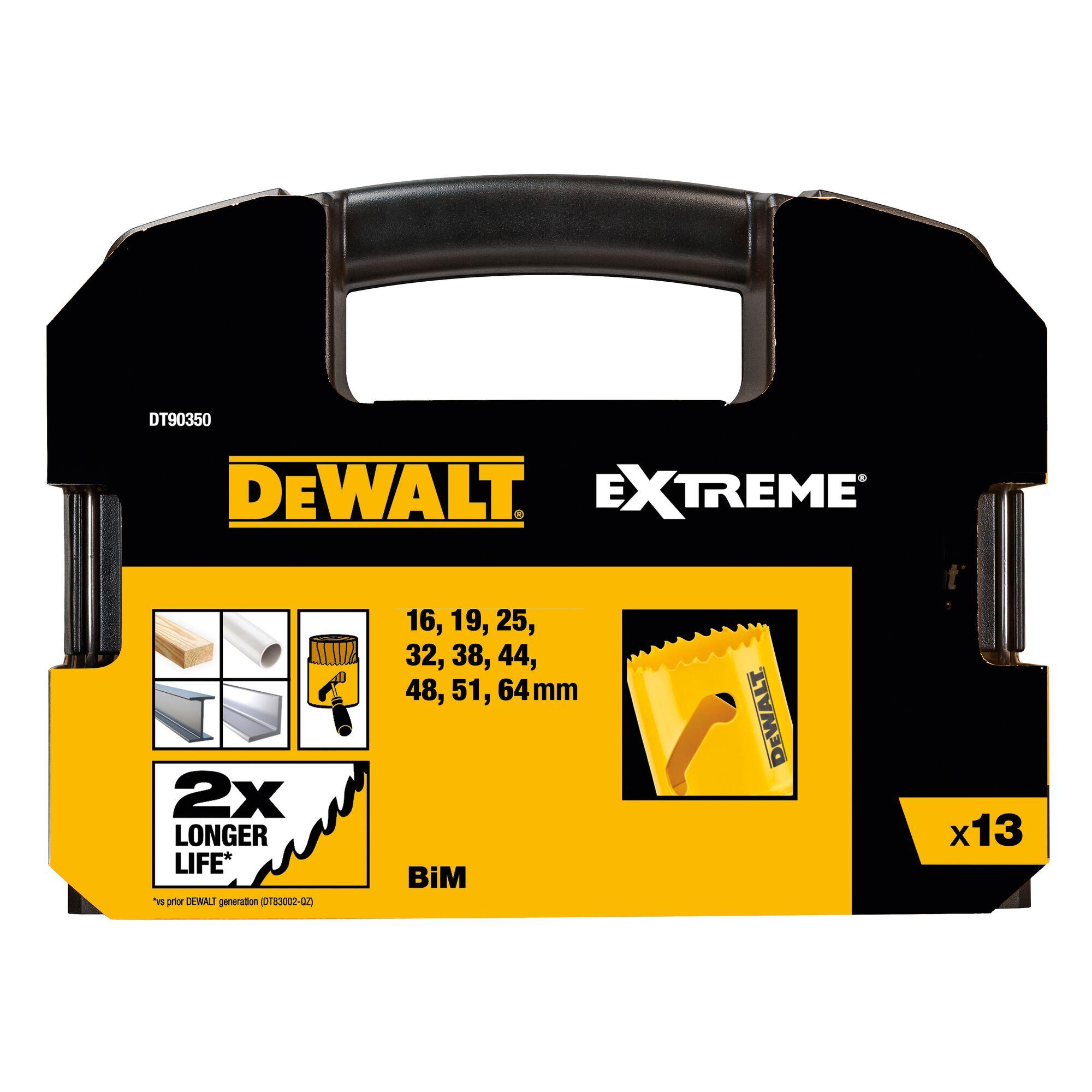 Sada koruniek 13 dielna BiM 16,19,25,32,38,44,48,51,64mm DEWALT DT90350