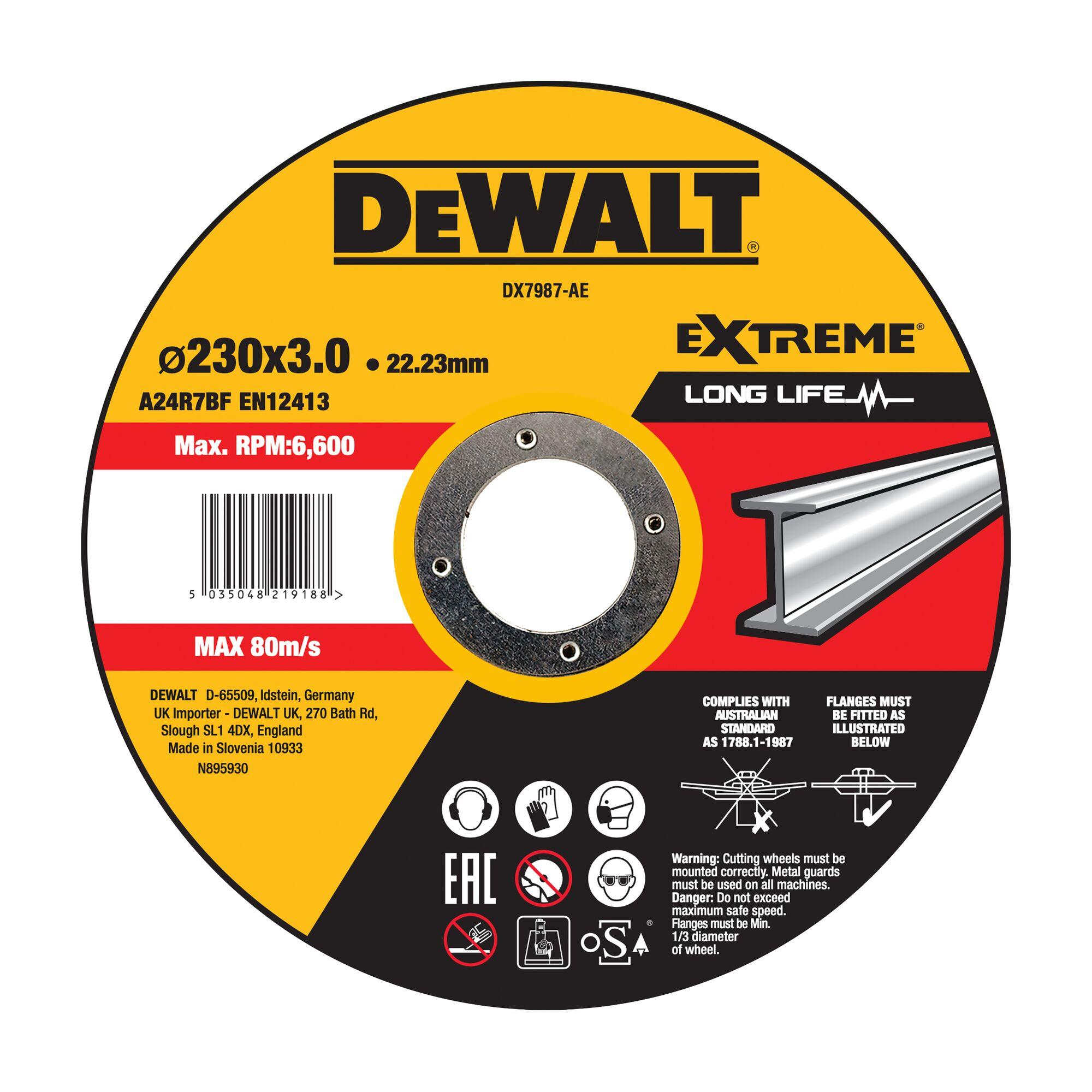 Kotúč rezný na kov vypuklý High Performance 230x3mm (25ks/bal) DEWALT DX7987