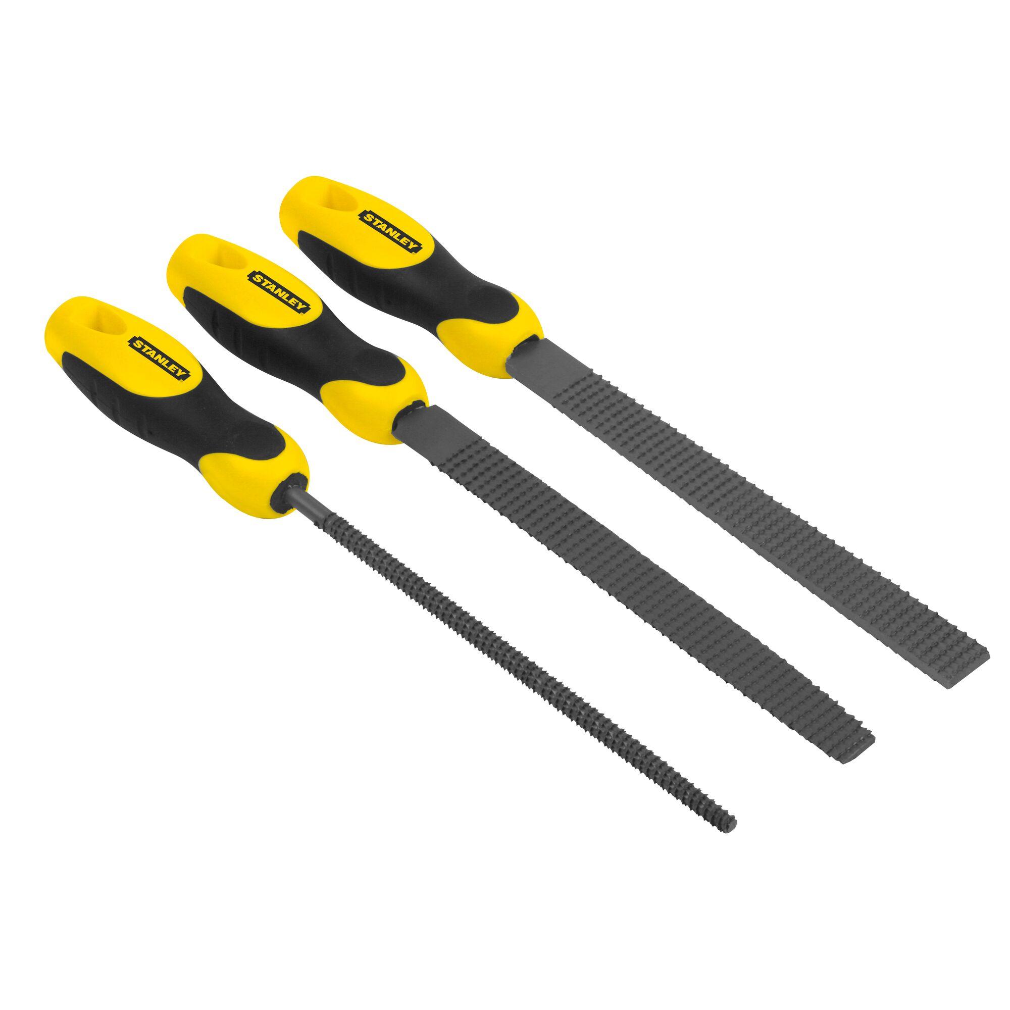 Súprava rašplí 3 dielna (plochá, úsečová, kruhová) sek 1m, 200mm STANLEY 0-22-477
