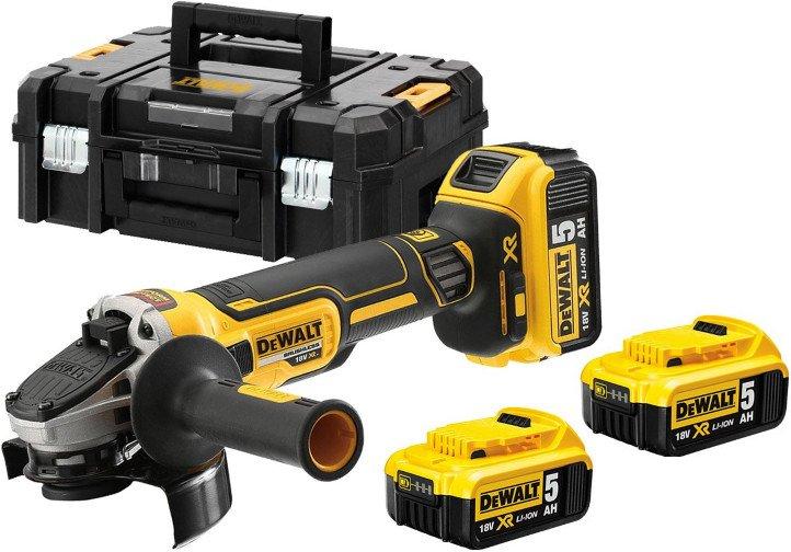 Brúska uhlová 125mm 18V 1000W 3x5,0Ah bezuhlíková DEWALT DCG405P3
