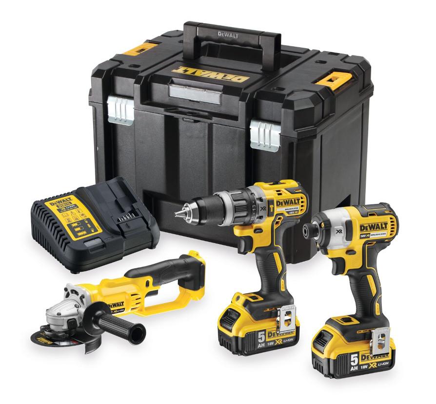 KOMBO SADA 18V 2x5,0Ah (DCD796+DCF887+DCG412) TStak IV DEWALT DCK383P2T