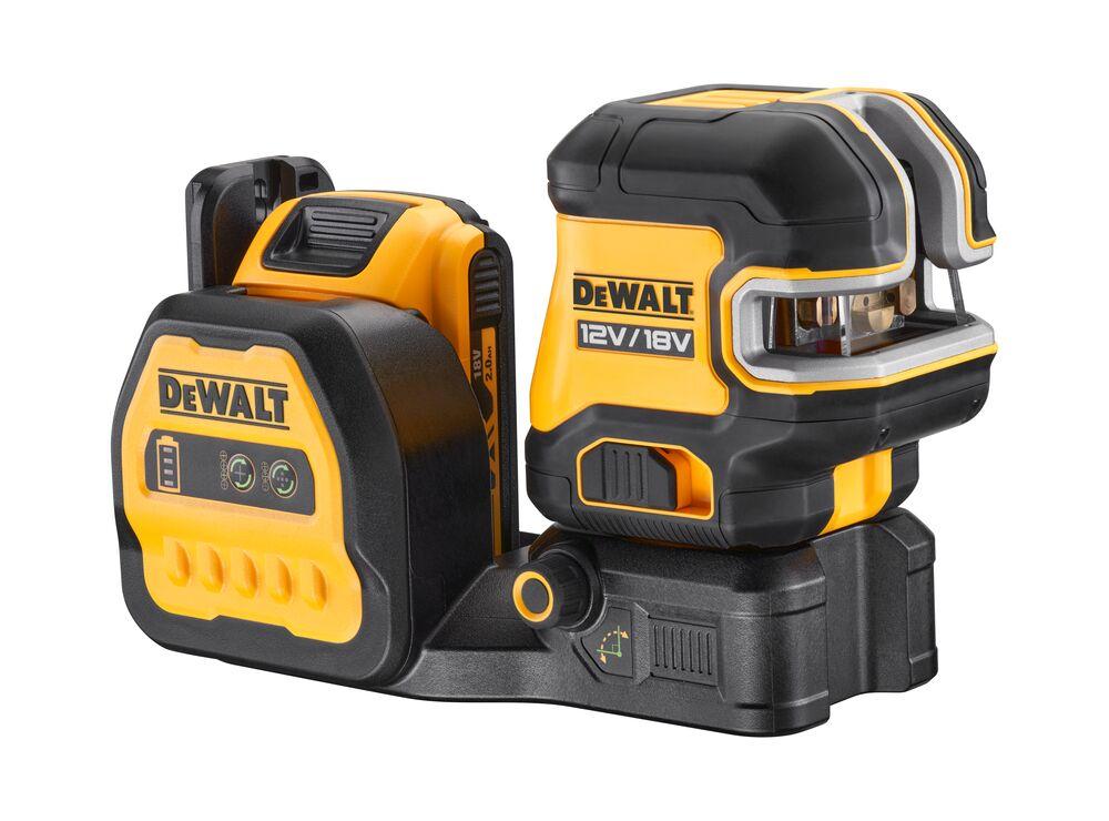 Laser krížový päťbodový zelený 7 lúčov 12/18V 1x2,0Ah DEWALT DCE825D1G18