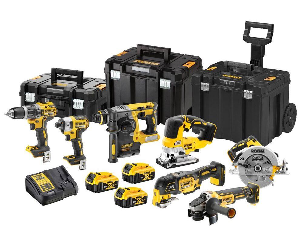 KOMBO SADA 18V 3x5,0Ah (DCH273+DCD796+DCF887+DCS334+DCS570+DCS355+DCG405) DEWALT DCK755P3T