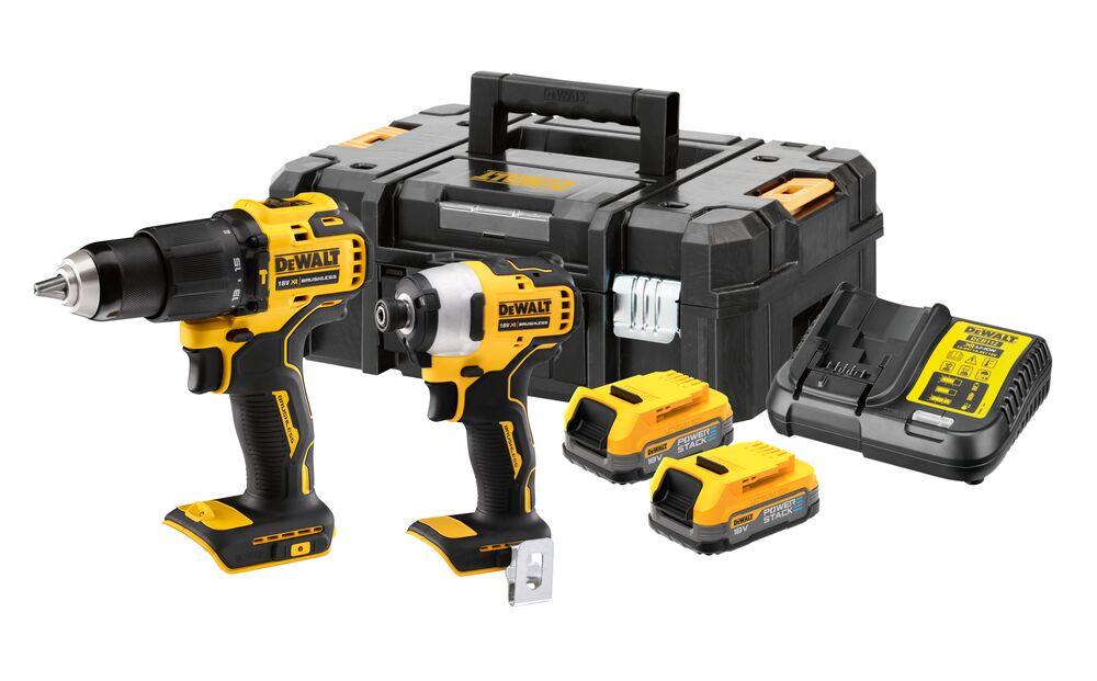 KOMBO SADA 18V PowerStack 2x1,7Ah (DCD709+DCF809) Tstak II DEWALT DCK2062E2T