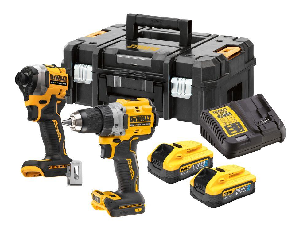 KOMBO SADA 18V PowerStack 2x5,0Ah (DCD800+DCF850) Tstak II DEWALT DCK2051H2T