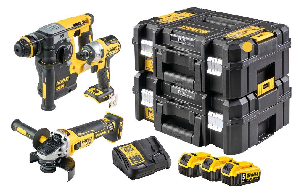 KOMBO SADA 18V 3x5,0Ah (DCH273+DCF887+DCG405) Tstak II DEWALT DCK305P3T