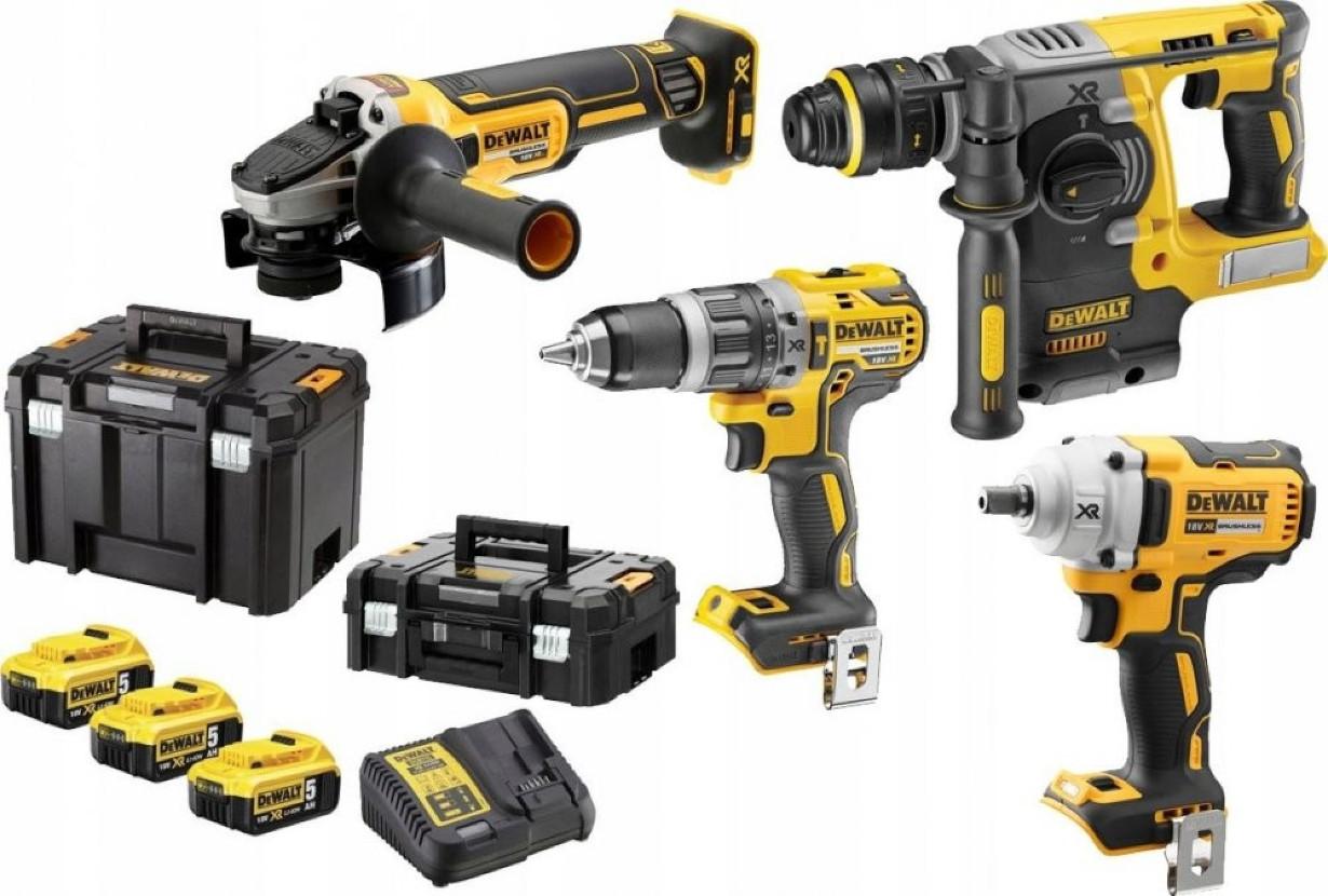 KOMBO SADA 18V 3x5,0Ah (DCH273+DCG405+DCD796+DCF894) Tstak DEWALT DCK428P3T