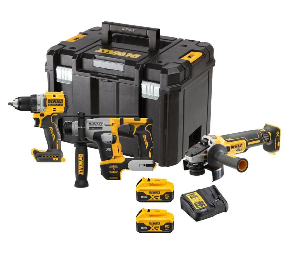KOMBO SADA 18V 2x5,0Ah (DCH172+DCD800+DCG405) Tstak VI DEWALT DCK355P2T