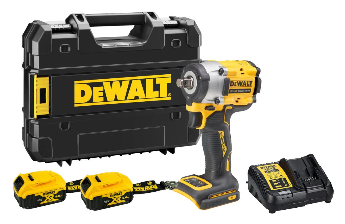 Uťahovač rázový 1/2" krúžok 406Nm 18V XR 2x5,0Ah bezuhlíkový Tstak Lyanard DEWALT DCF921P2LRT-QW