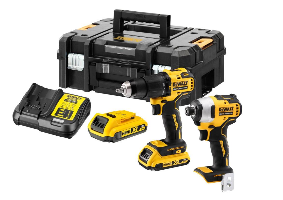 KOMBO SADA 18V 2x2,0Ah (DCD709+DCF809) Tstak DEWALT DCK2062D2T