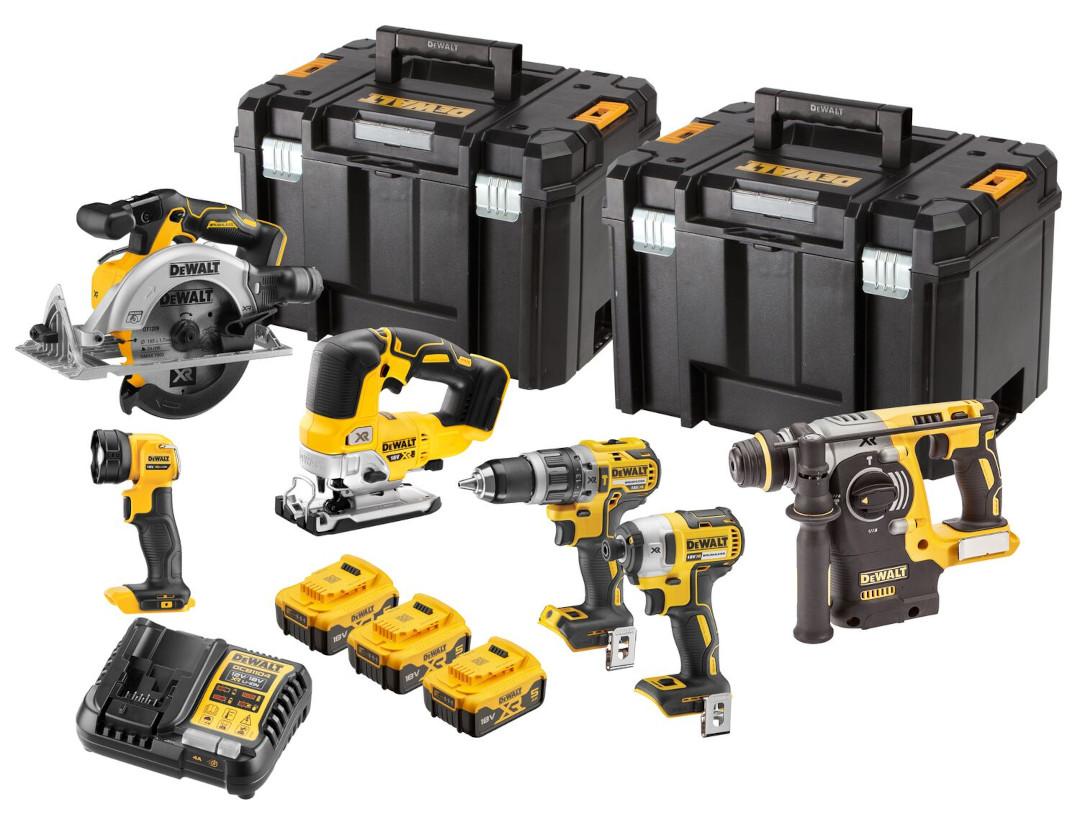 KOMBO SADA 18V 3x5,0Ah (DCH273+DCD796+DCF887+DCS565+DCS334+DCL040) 2xTstak VI DEWALT DCK690P3T