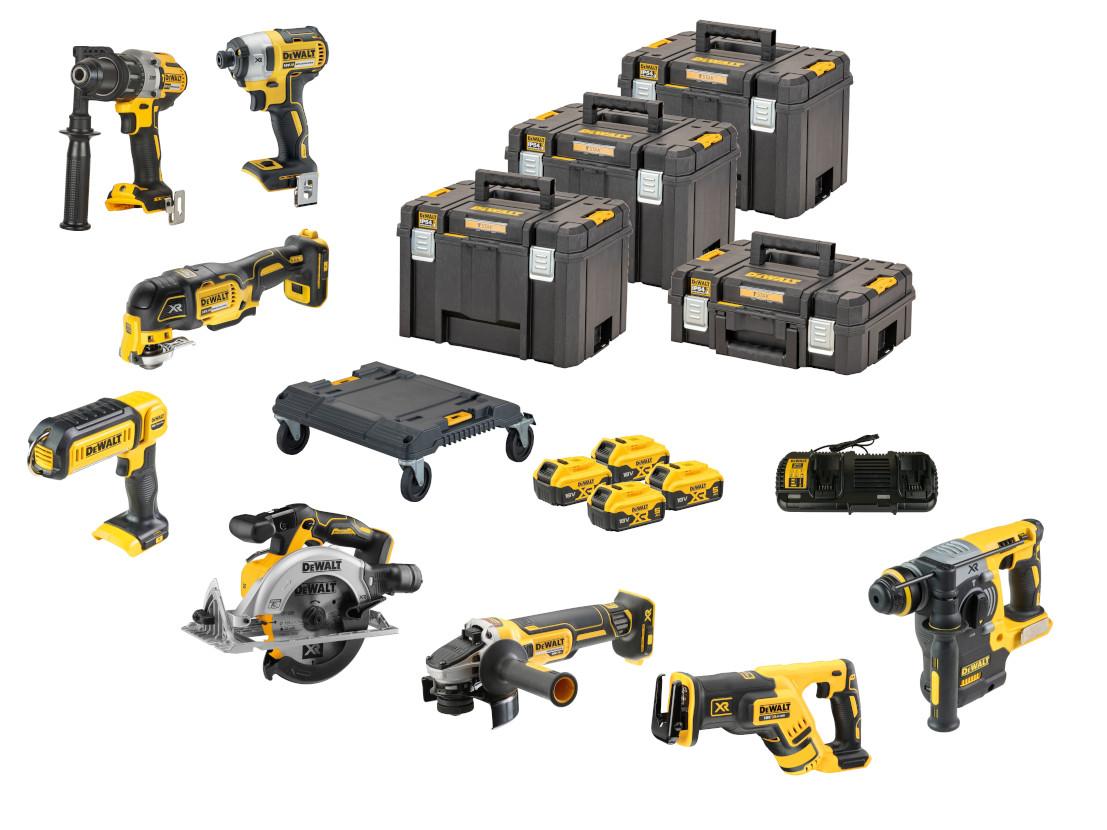 KOMBO SADA 18V 4x5,0Ah (DCH273+DCD996+DCF887+DCG405+DCS356+DCS367+DCS565+DCL050) Tstak 3xVI 1xII pod DEWALT DCK853P4T