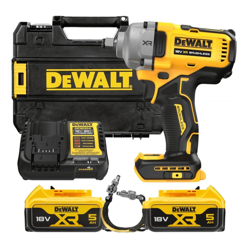 Uťahovač rázový 1/2" krúžok 18V XR 2x5,0Ah Tstak bezuhlíkový Lanyard ready kit DEWALT DCF891P2LRT-QW