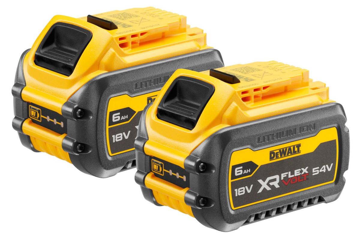 Sada akumulátorov FLEXVOLT 54V/18V XR 2x 6,0Ah/2.0Ah DEWALT DCB546T2