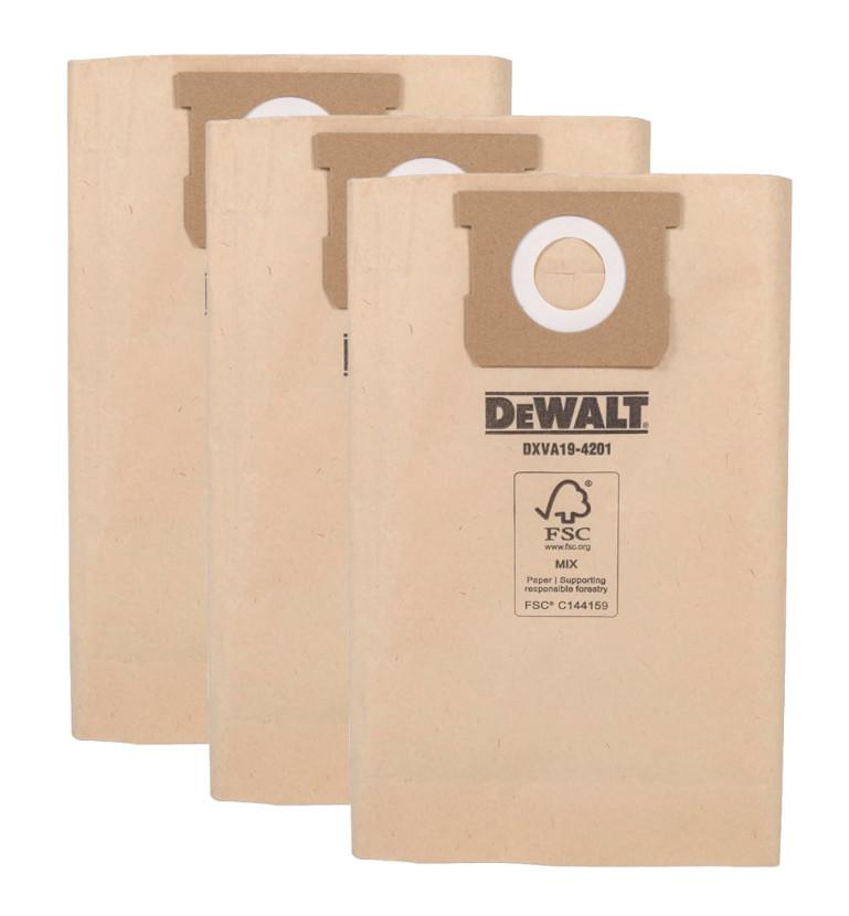 Vrecká papierové pre vysávače DeWALT 23-38L (3ks) DW-V DXVA19-4201