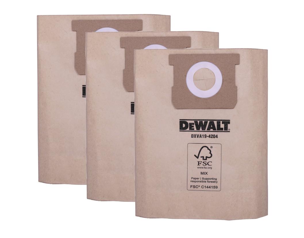 Vrecká papierové pre vysávače DeWALT 20-30L (3ks) DW-V DXVA19-4204